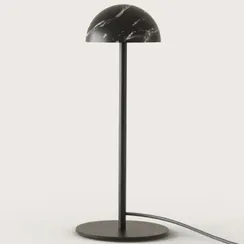 Настольная лампа Dussa, черный металл, черный мрамор