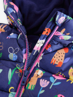 Куртка утепленная с капюшоном для девочки Next E25-318, Темно-синий