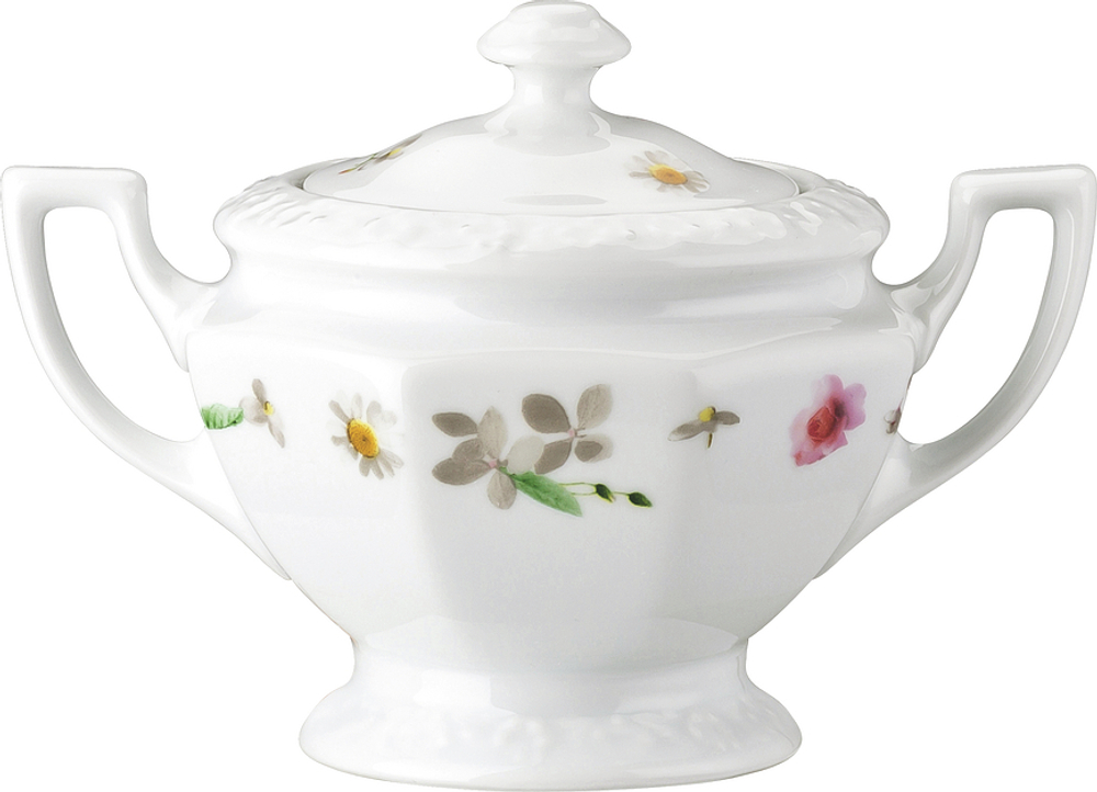 Сахарница Rosenthal Maria Roza с крышкой, фарфор, 15,2 см, белая