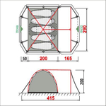 Размеры. Внутренний тент. Большая 5 местная палатка RockLand Camper 5