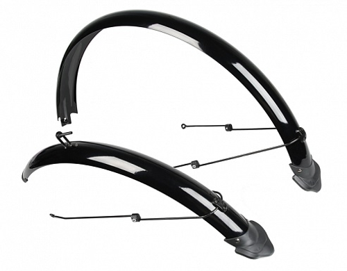 Крылья 27.5" полноразмерные XGNB-099 пластиковые чёрные с брызговиками