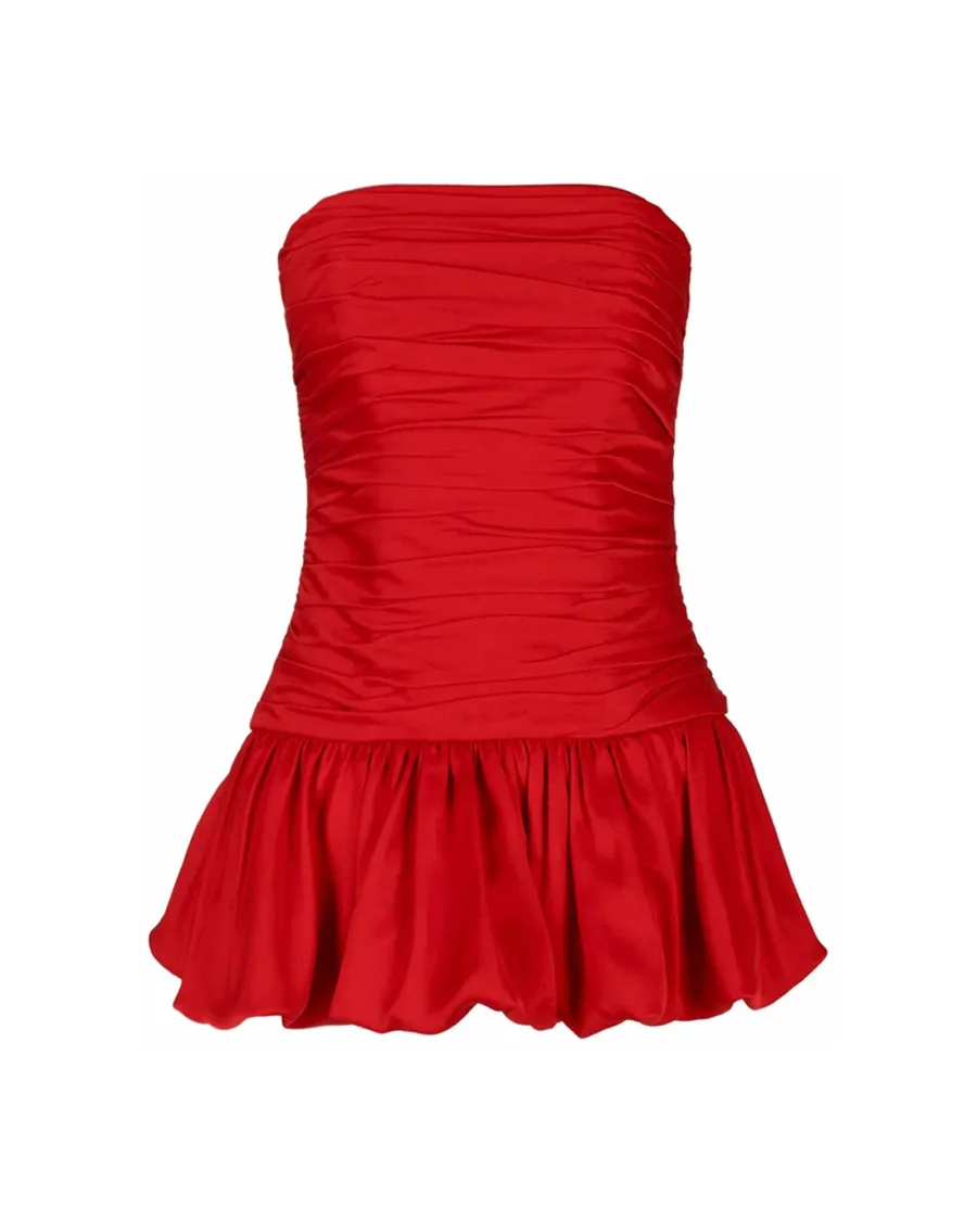 Корсет с драпировкой, Красный