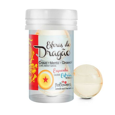 Интимный гель Esferas do Dragao Hot Ball с охлаждающе-разогревающим эффектом (2 шарика по 3 гр.) (Цвет: не задано)