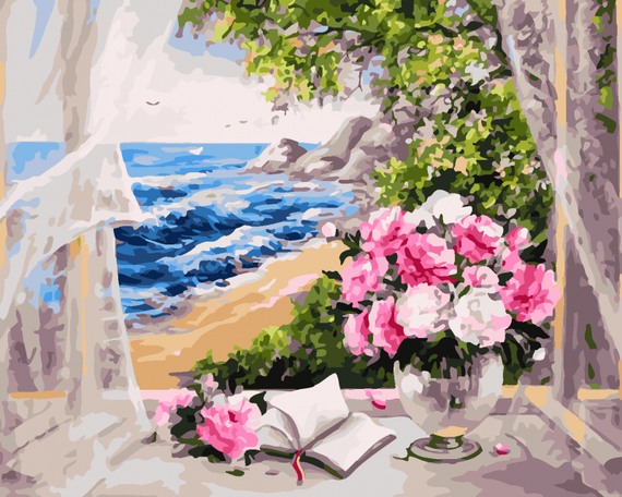 Морской ветерок- раскраски  по номерам