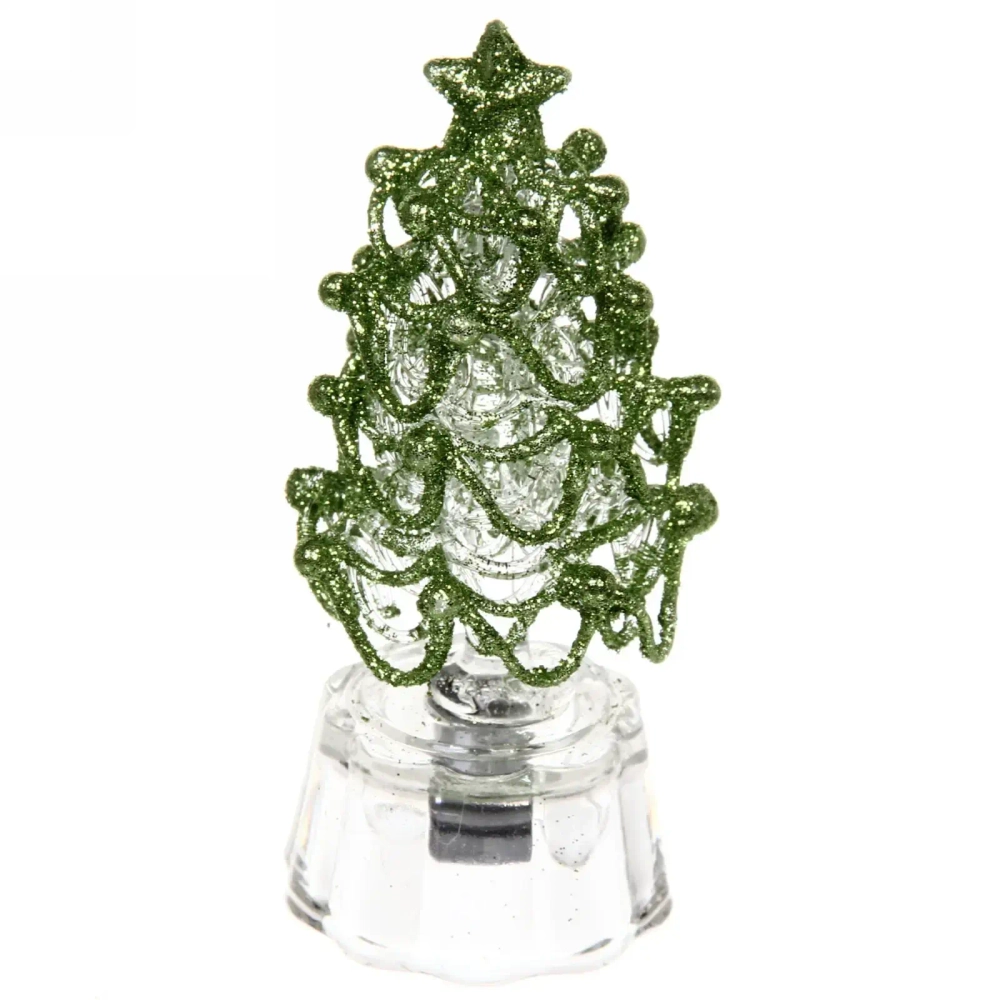 Фигурка с подсветкой «Елочка сияющая», 8 см