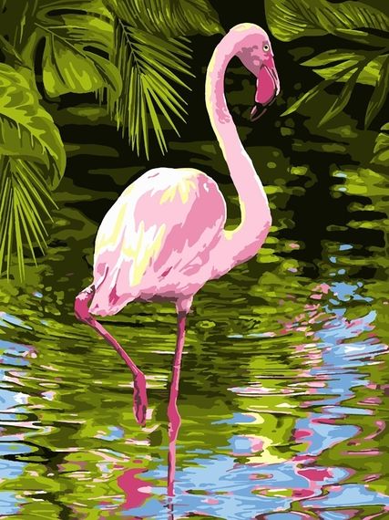 Картина по номерам "Фламинго"