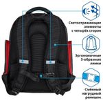 Рюкзак BRAUBERG CLASSIC, легкий каркас, премиум материал, "Motorbike", черный, 270583