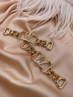 Декоративная цепочка ВЛНТ. золотистая  9,5 см