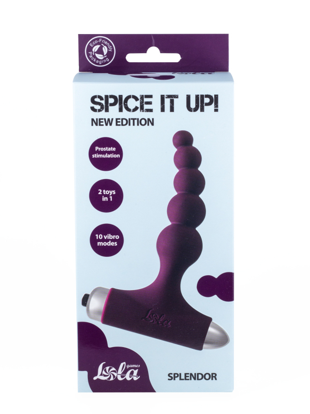 Анальная пробка с вибрацией Spice it up New Edition Splendor Wine red
