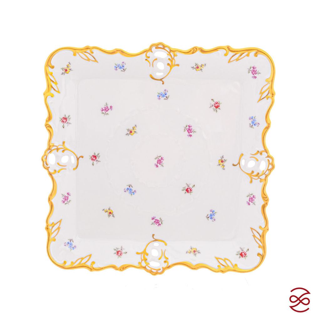 Блюдо квадратное Queen's Crown Мелкие цветы 32 см