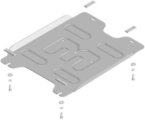 Защита алюминиевая 4 мм КПП для Changan Hunter Plus с 2023г Motodor.347203