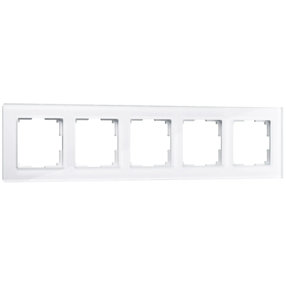 Рамка на 5 постов Favorit (белый,стекло) W0051101
