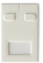 Вкладыш для планшета Вита/наклонный/для серег/2 язычка/окошко для бирки/прорезь для нитки/39*60 мм.