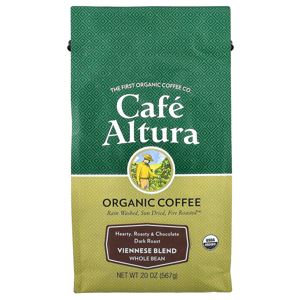 Cafe Altura, органический кофе, венская смесь, темная обжарка, цельные зерна, 567 г (20 унций)