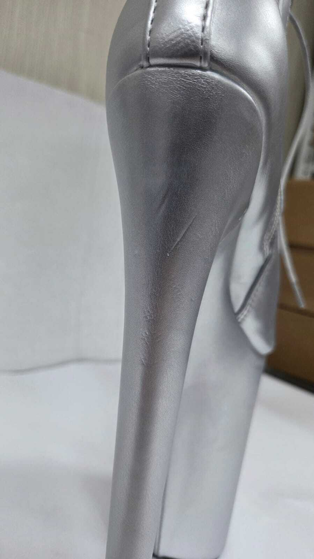 KIKO. Ботильоны четверки. PU. Открытые - SHDB-015-4-PU-sil-sale37_033