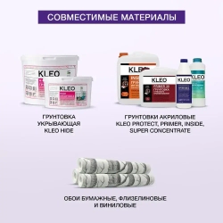 Клей для обоев универсальный KLEO MINI. Для наклеивания всех видов флизелиновых, виниловых, бумажных обоев/ Для внутренних работ. 60г. до 12 м. кв. 2 рулона