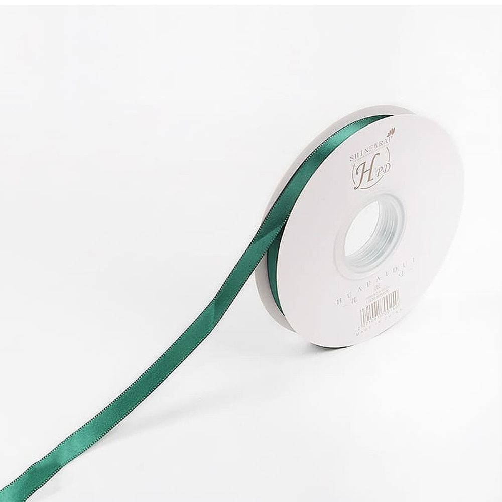 Лента шелк ПРЕМИУМ 1см*45Y ЗЕЛЕНЫЙ