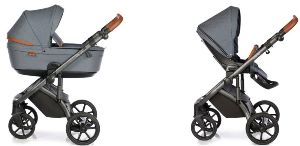 Детская коляска Roan Bloom 2 в 1 New 2020 (Синий) Blue Dots
