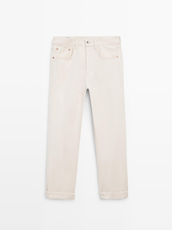 Massimo Dutti Джинсы с кромкой, кремовый