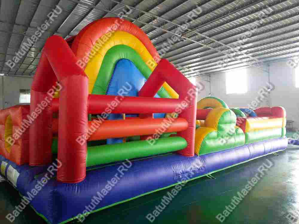 Надувная полоса препятствий "Цветное изобилие" 8*4*4 м