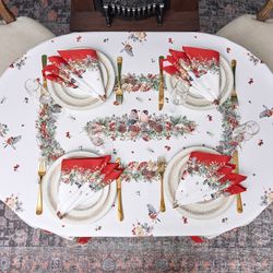 НАБОР САЛФЕТОК ИЗ 2-Х ШТ "МОРОЗКО.СНЕГИРИ",40Х40СМ, 100% ХЛОПОК,КРАСНЫЙ,ТВИЛ