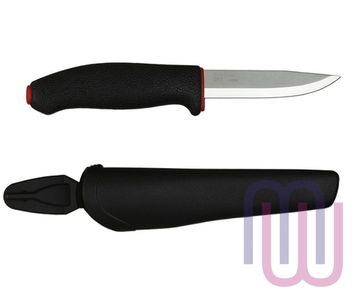 Нож Morakniv 711, углеродистая сталь, цвет черный/красный, 11481