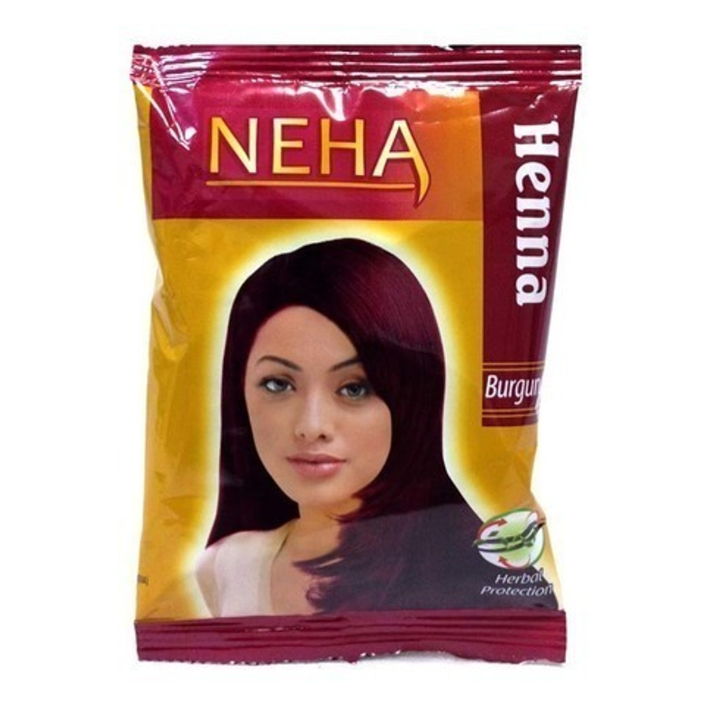 Хна Neha Herbals для окрашивания волос цвет Бургунди (винно-красный) 20 г