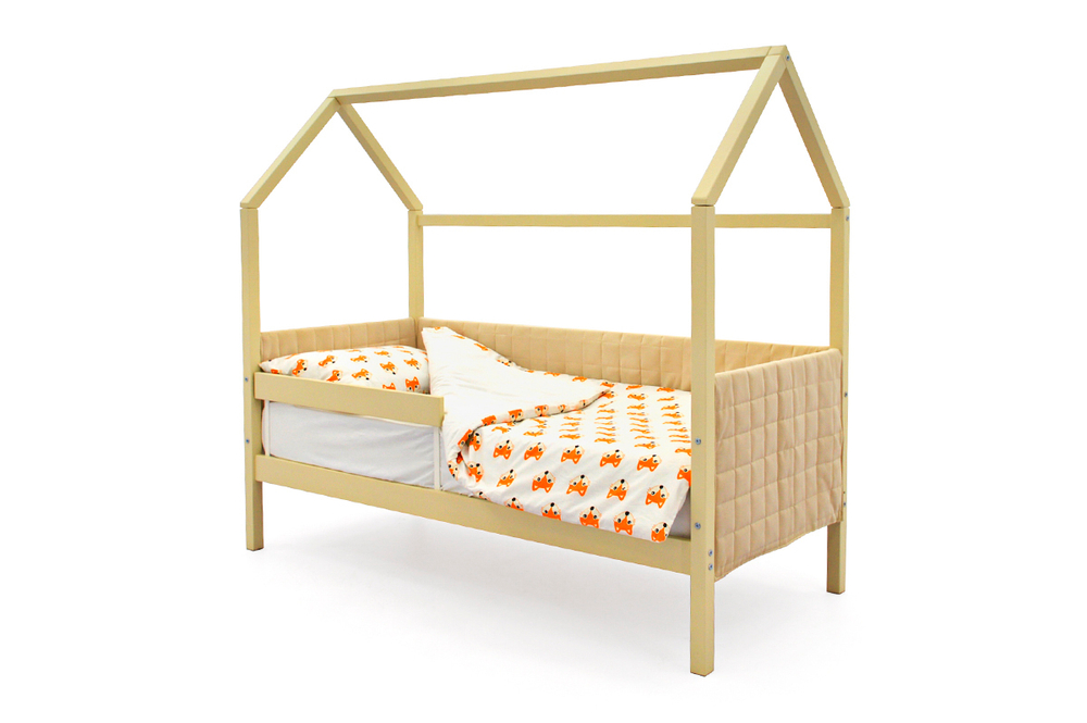 Детская кровать-домик мягкий Бельмарко Svogen бежевый