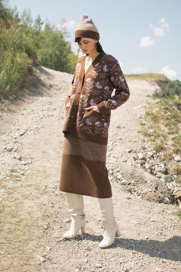 Шапка Flora коричневая - фото 3