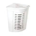 Корзина для белья угловая 45л, цвет молочный 05003