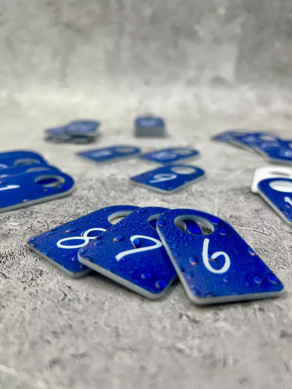 Номерки для ключей акрил 3х5 см