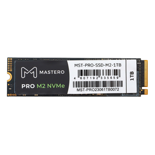 SSD Mastero PRO 1Тб, M.2 2280, NVMe, Retail, TLC, PCIe3.0, DRAM:1024Мб, Чтение:3400мб/с, Запись:3000мб/с (MST-PRO-SSD-M2-1TB)