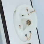 Medal teardrop with synthetic opal