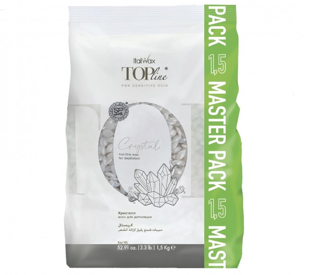 ITALWAX TOP LINE воск пленочный КРИСТАЛЛ 1,5 кг гранулы MASTER PACK + ПОДАРОК ЧЗ