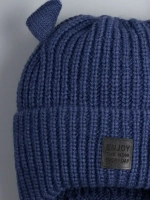 Шапка вязаная с ушками для детей