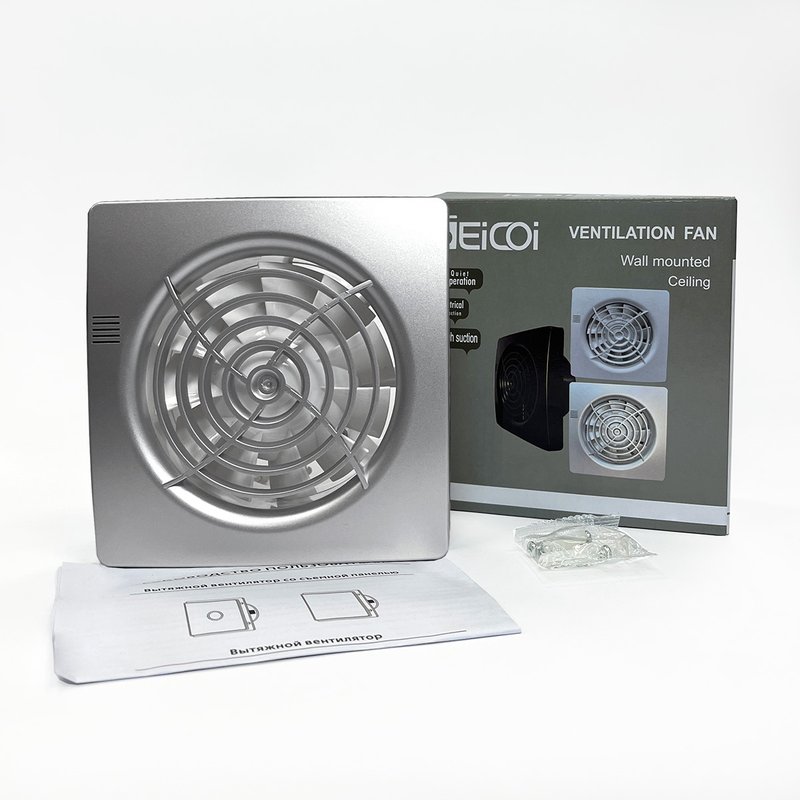 Накладной тонкий вентилятор Seicoi SMPS04-01 Silver