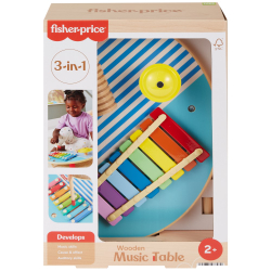 Fisher Price HXT91 — Музыкальный столик Fisher-Price деревянный с инструментами — фото 1