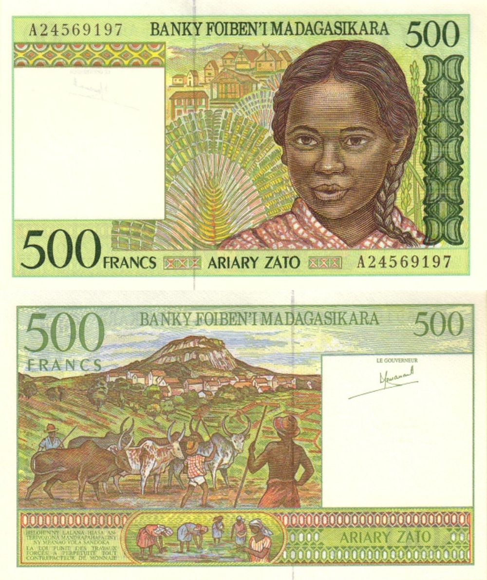 Мадагаскар 500 франков 1994 Пастухи UNC