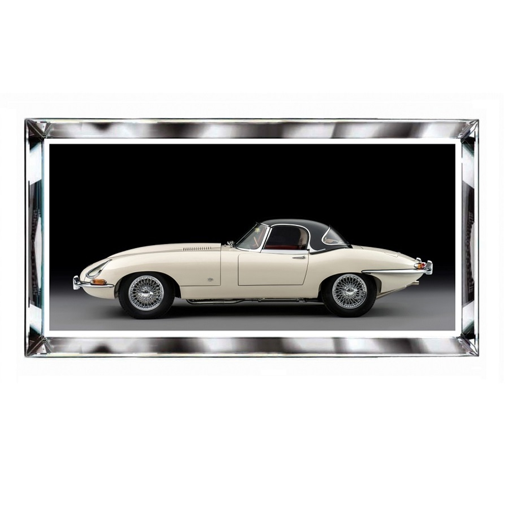 Постер в зеркальной раме Ягуар 95х45 см