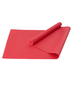Коврик для йоги и фитнеса FM-101, PVC, 183x61x0,3 см, красный