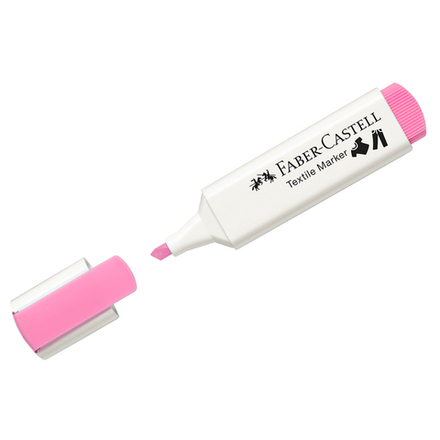 Маркер перманентный для ткани Faber-Castell "Textile", розовый, 1-5мм