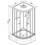 Душевая кабина AvaCan D278 S с электрикой
