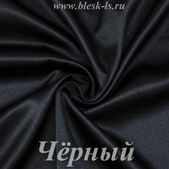 Шелк "Армани" 90гр/м2 - Черный, розница от 30 см