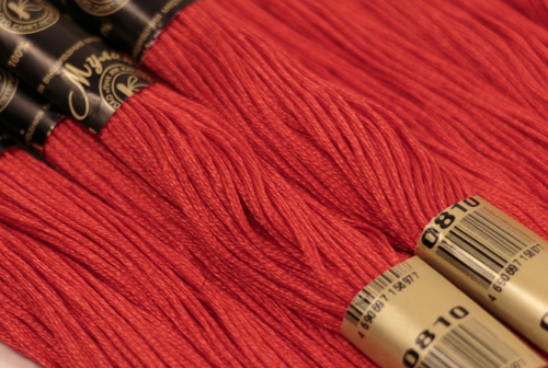 Нитки мулине ПНК им. Кирова, цвет 0810, 8 м