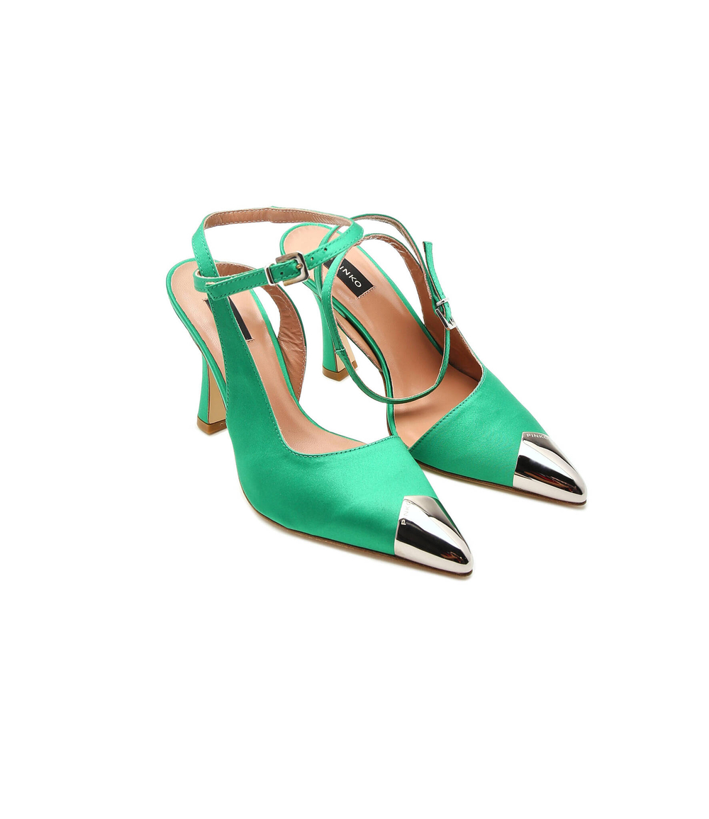 Кожаные туфли на шпильках liquirizia Pinko - зеленый(1H213B A075)