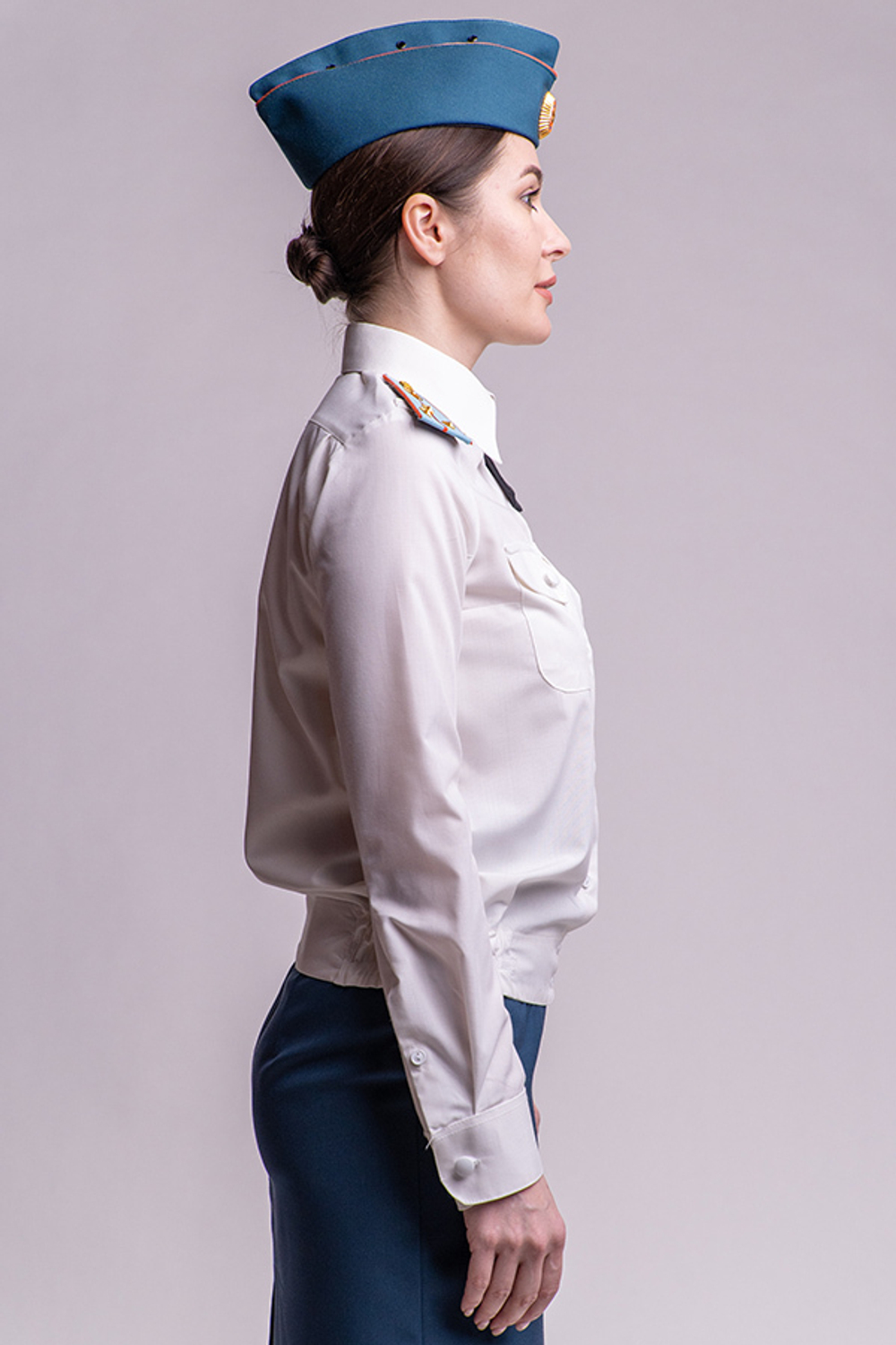 Рубашка МЧС женская белая, длинный рукав