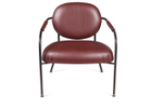 Лаунж кресло EGO, искусственная кожа, бордо