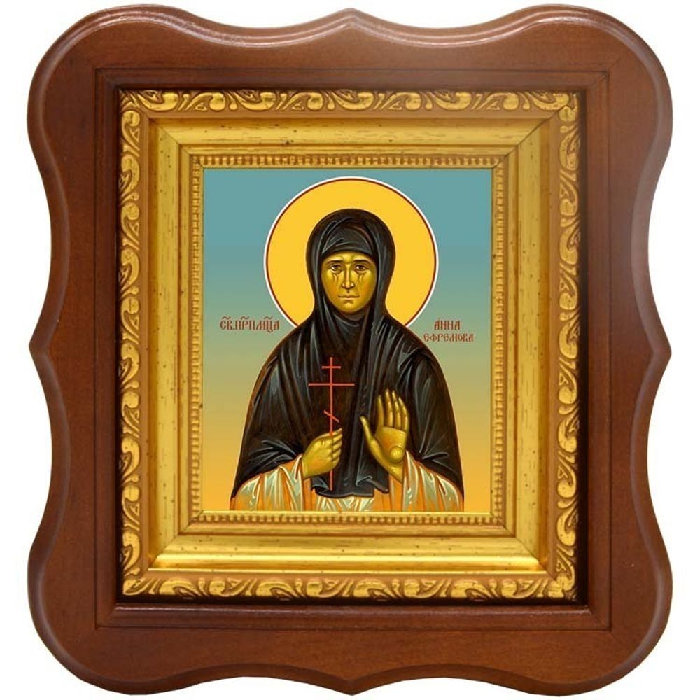Анна Ефремова преподобномученица послушница. Икона на холсте.