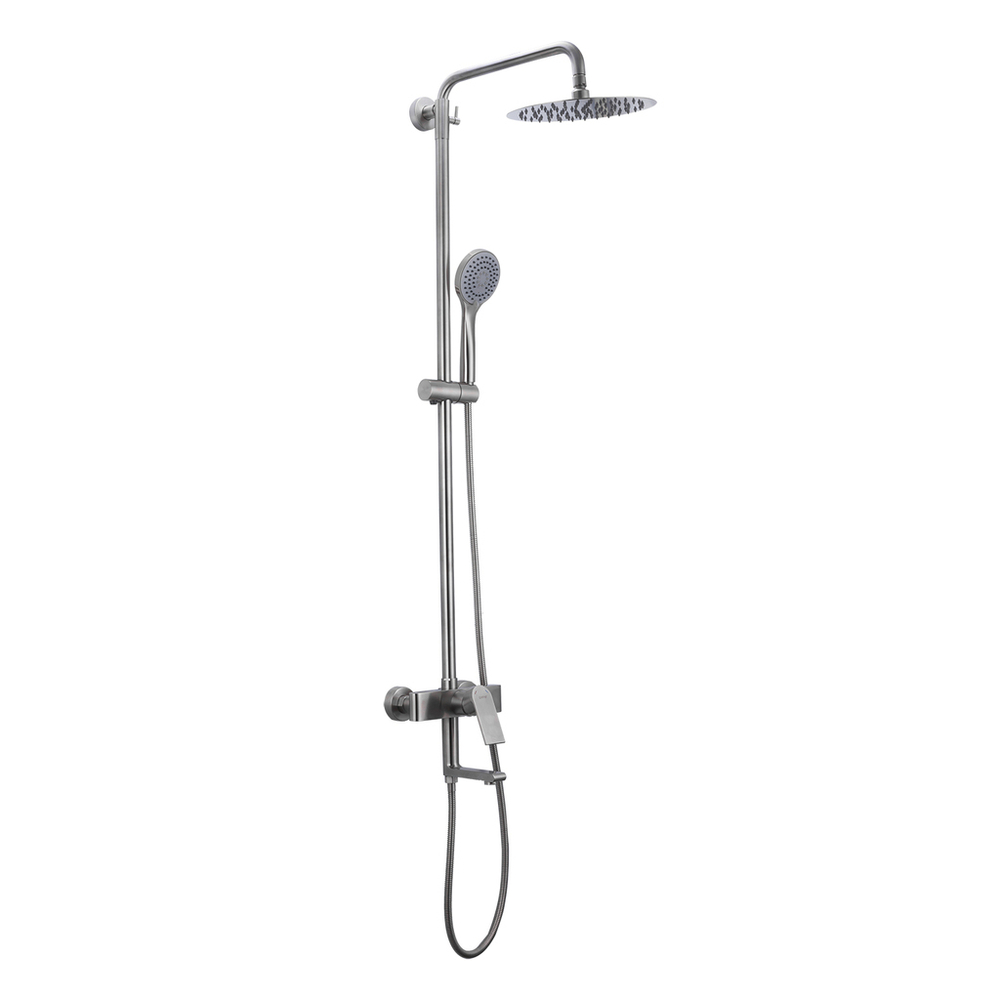 Душевая система 35к G2499-20 GAPPO нерж. сталь, лейка "Тропический душ", САТИН