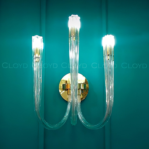 Бра Cloyd AEDA W3 / шир. 28 см - золото (арт.20478)